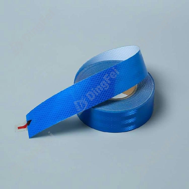 High Visibility Dot Blue Sticker Retro Reflective Tape Prismatic